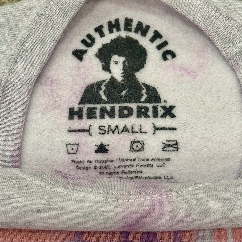 Jimi Hendrix Authentic Tie-Dye Graphic Crewneck Sweatshirt S